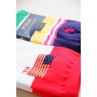 ポロラルフローレン(POLO RALPH LAUREN)のPOLO ラルフローレンのかわいいレディース用ソックス 2足セット【新品です】(ソックス)