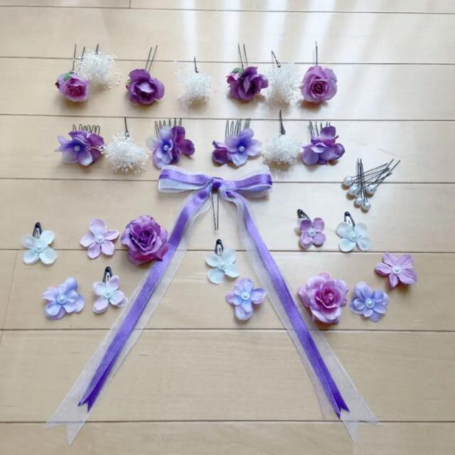 ラプンツェルハーフアップ髪飾り♡紫の通販 by ❀mi❀flower ラプンツェルハーフアップ髪飾り♡紫の通販 by ❀mi❀flower