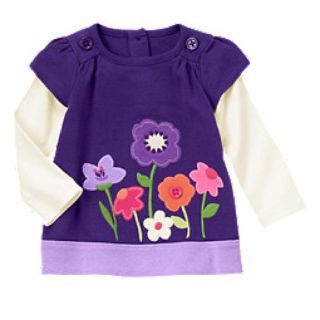 ジンボリー(GYMBOREE)のGYMBOREE 新品 パープル 重ね着風トップス(Tシャツ/カットソー)