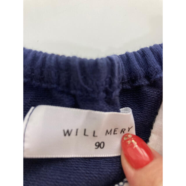 WILL MERY(ウィルメリー)のウィルメリー ワンピース 90 長袖 キッズ/ベビー/マタニティのキッズ服女の子用(90cm~)(ワンピース)の商品写真