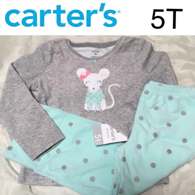 GYMBOREE(ジンボリー)の新品タグ付き☆Carter'sフリースパジャマ5Tネズミカーターズジンボリー キッズ/ベビー/マタニティのキッズ服女の子用(90cm~)(パジャマ)の商品写真