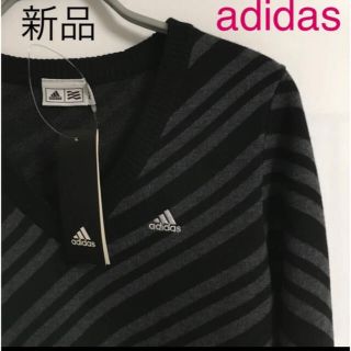 アディダス(adidas)のadidas アディダスゴルフ セーター　ストレッチ　ブラック　黒レディースS(ウエア)