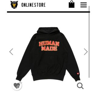 シュプリーム(Supreme)の【 human made 】PIZZA HOODIE  黒　2XL 新品未開封(パーカー)