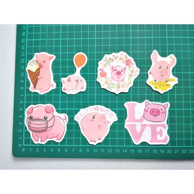 ブタ ぶた 豚 ステッカー シール ５０枚セット bs1 エンタメ/ホビーのおもちゃ/ぬいぐるみ(キャラクターグッズ)の商品写真