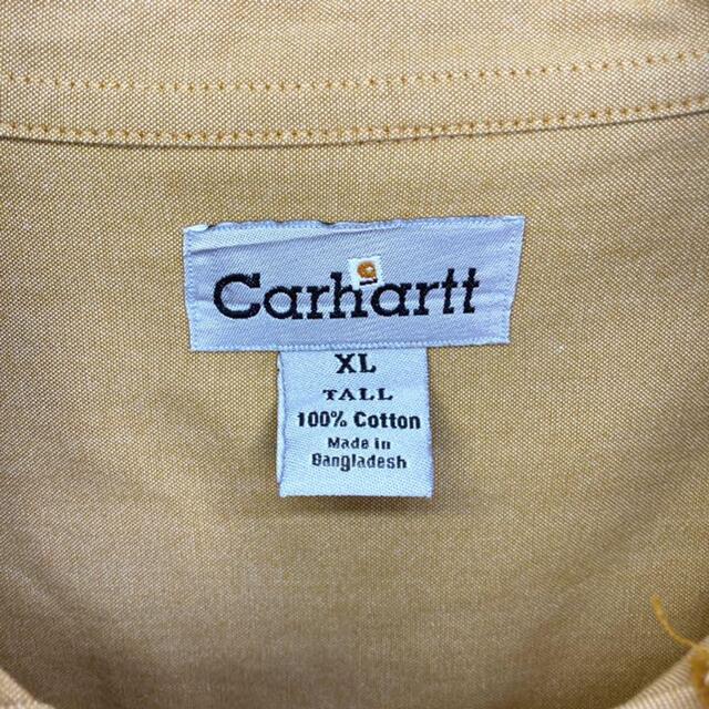 carhartt(カーハート)の希少 90s カーハート ワークシャツ レザーロゴ ビッグシルエット 美品 メンズのトップス(シャツ)の商品写真