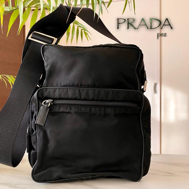 超美品 正規品 PRADA プラダ テスート ショルダーバッグ 鞄-