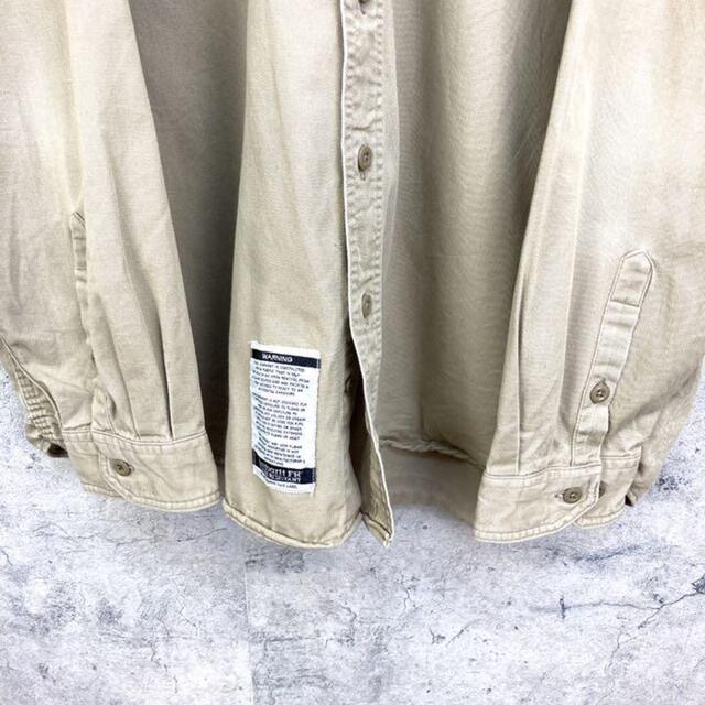 carhartt(カーハート)の希少 90s カーハート ワークシャツ タグロゴ ビッグシルエット メンズのトップス(シャツ)の商品写真
