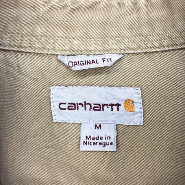 carhartt(カーハート)の希少 90s カーハート ワークシャツ レザーロゴ ビッグシルエット 美品 メンズのトップス(シャツ)の商品写真