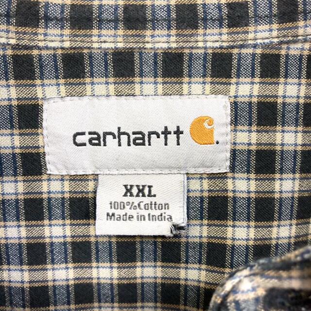 carhartt(カーハート)の希少 90s カーハート チェックシャツ 刺繍ロゴ ビッグシルエット 美品 メンズのトップス(シャツ)の商品写真