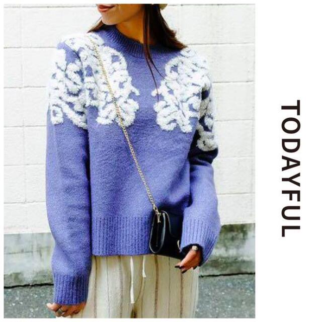 【極美品】TODAYFUL Jacquard Loop Knit ニット