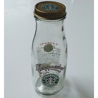 スターバックスコーヒー(Starbucks Coffee)のスターバックス フラペチーノ ガラスボトル 空き瓶 キャラメル 海外製(容器)