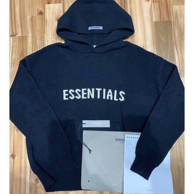 納品書付き！FEAR OF GOD ESSENTIALS ニットパーカー