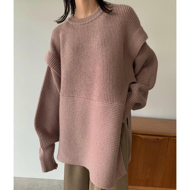 STUDIOUS(ステュディオス)のCLANE クラネ 2WAY SLANT KNIT TOPS レディースのトップス(ニット/セーター)の商品写真