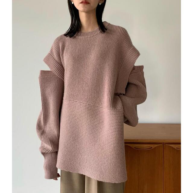 STUDIOUS(ステュディオス)のCLANE クラネ 2WAY SLANT KNIT TOPS レディースのトップス(ニット/セーター)の商品写真