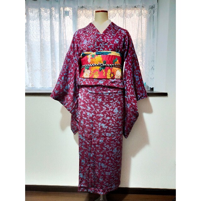 kimono紫アンティーク着物