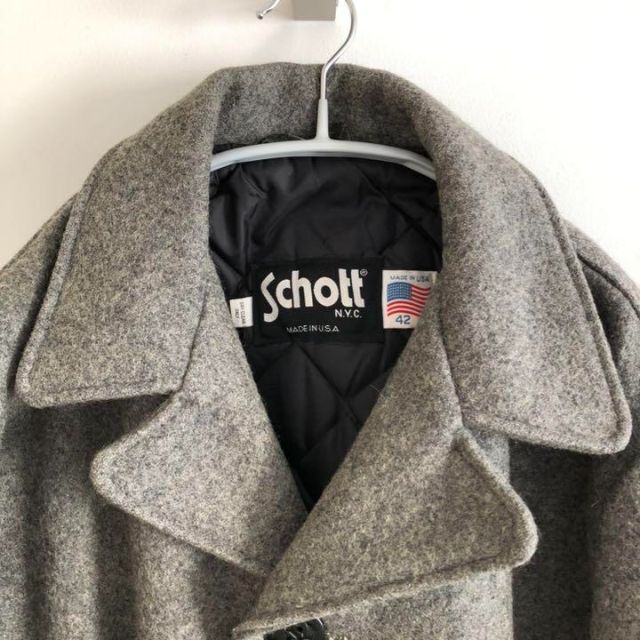 schott(ショット)のSCHOTTショット　シングル　ウールコート　グレー　42 メンズのジャケット/アウター(その他)の商品写真