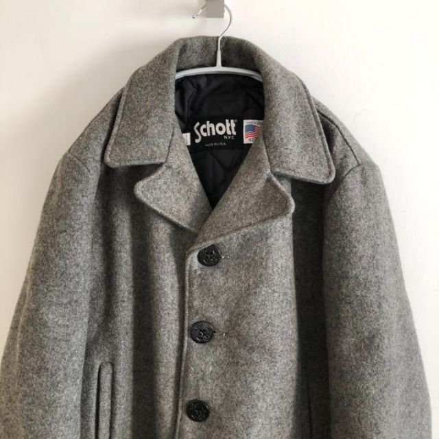 schott(ショット)のSCHOTTショット　シングル　ウールコート　グレー　42 メンズのジャケット/アウター(その他)の商品写真