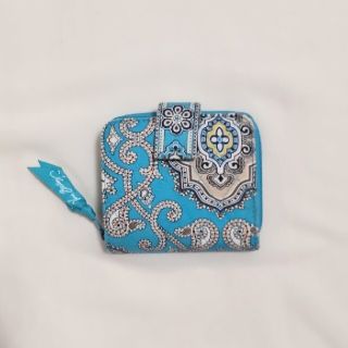 ヴェラブラッドリー(Vera Bradley)の≪週末限定価格≫ヴェラブラッドリー  二つ折り財布【used】ターコイズブルー(財布)