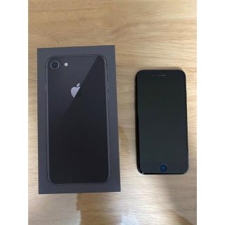 アイフォーン(iPhone)のiphone 8  256GB スペースグレイ SIMロック解除 SIMフリー(スマートフォン本体)