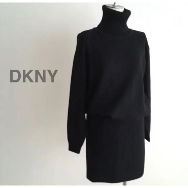 DKNY(ダナキャランニューヨーク)のダナキャラン　厚手　ニット　ワンピース レディースのワンピース(ひざ丈ワンピース)の商品写真