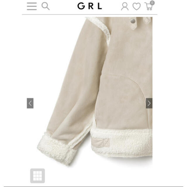 GRL(グレイル)のボアXムートンリバーシブルジャケット ベージュ Ｍサイズ レディースのジャケット/アウター(ムートンコート)の商品写真