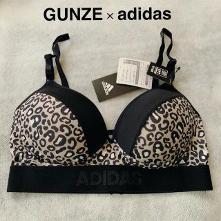 アディダス(adidas)の【新品★Sale】GUNZE★adidas ヒョウ柄 ノンワイヤーブラ M(ブラ)