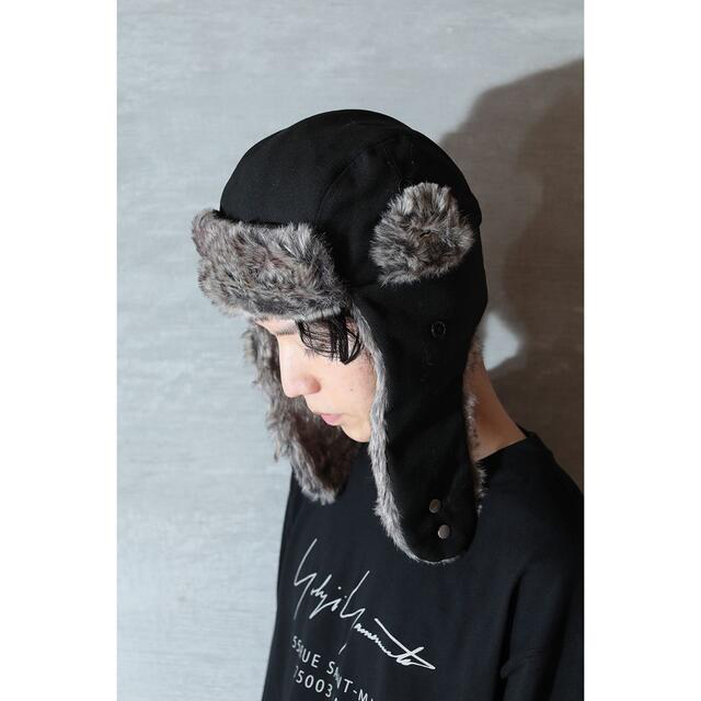 Yohji Yamamoto(ヨウジヤマモト)のyohji yamamoto フライトキャップ newera メンズの帽子(キャップ)の商品写真