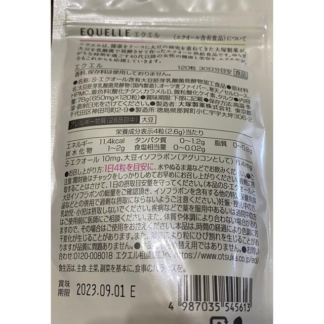 大塚製薬(オオツカセイヤク)の大塚製薬　エクエル　パウチ　120粒　2袋セット 食品/飲料/酒の健康食品(その他)の商品写真