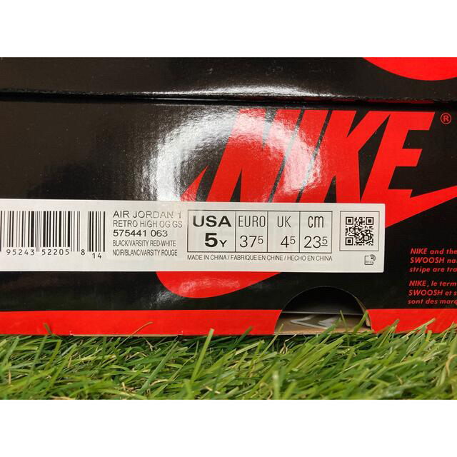 NIKE(ナイキ)のエア ジョーダン 1 レトロ HIGH OG ボーイズシューズ 23.5cm レディースの靴/シューズ(スニーカー)の商品写真