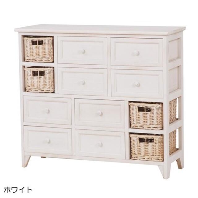 【完成品 】チェスト カゴ カントリー アンティーク 北欧 収納 ホワイト 完成品 】チェスト カゴ カントリー アンティーク 北欧 収納