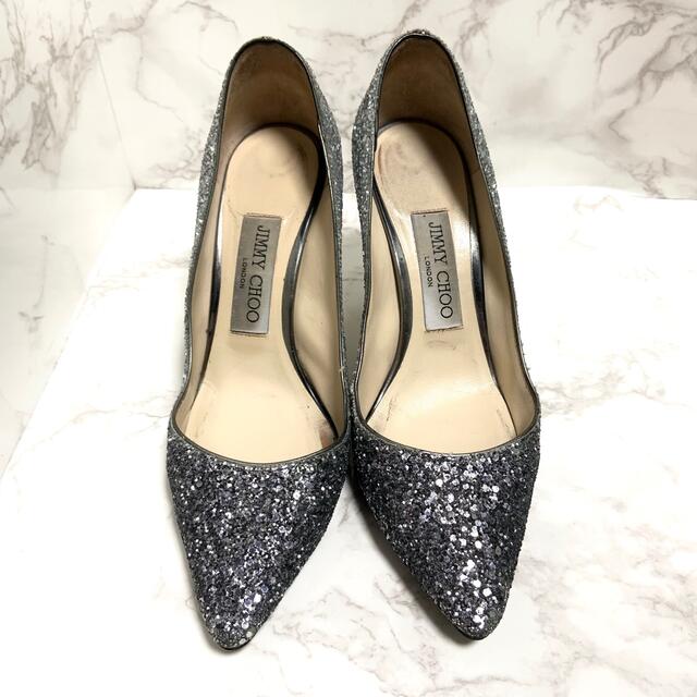 JIMMY CHOO(ジミーチュウ)の箱有【JIMMY CHOO】23cm✨ROMY85グリッターパンプス✨グラデ レディースの靴/シューズ(ハイヒール/パンプス)の商品写真