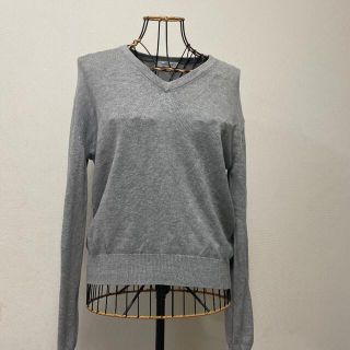 マウジー(moussy)のMOUSSY マウジーVネックニット　グレー(ニット/セーター)