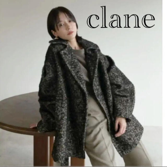 STUDIOUS(ステュディオス)のクラネ　clane MIX LOOP TWEED BOX COAT  タグ付き レディースのジャケット/アウター(その他)の商品写真