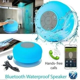 Bluetooth スピーカー 防水 USB充電　かわいい　ブルー ワイヤレス