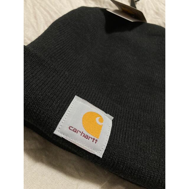 carhartt(カーハート)のカーハート　ニット帽　黒 メンズの帽子(ニット帽/ビーニー)の商品写真