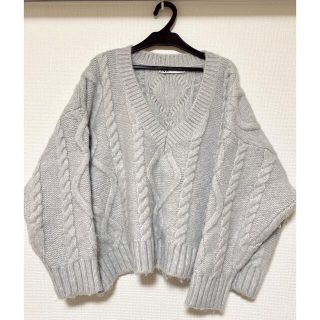 ザラ(ZARA)のZARA ニット オーバーサイズニット グレーニット(ニット/セーター)