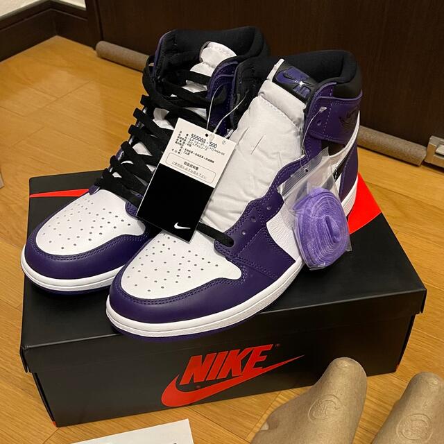 285cmUS105付属品【新品】Nike Air Jordan 1 court Purple 28.5