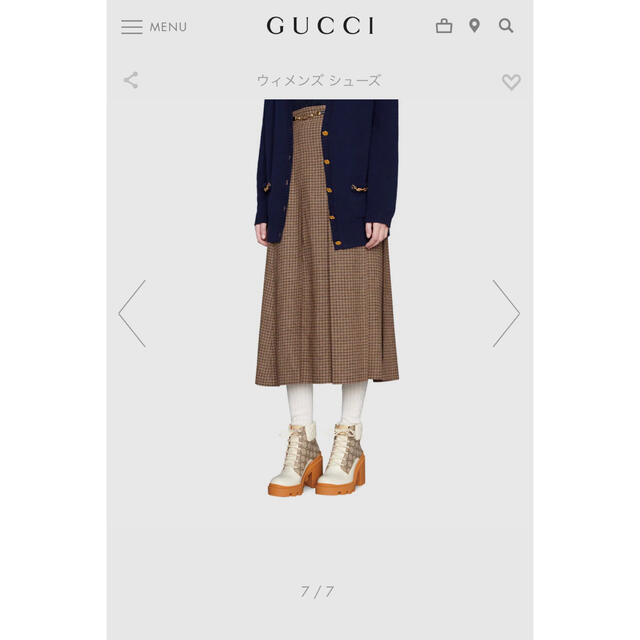 Gucci(グッチ)のグッチ　GG ウィメンズ アンクルブーツ レディースの靴/シューズ(ブーツ)の商品写真