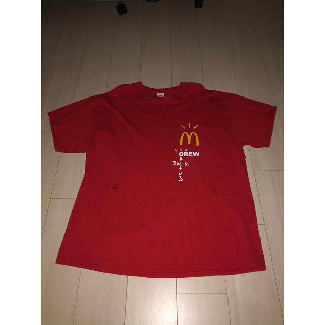 Travis Scott McDonald crew tee 本人直筆サイン付き メンズのトップス(Tシャツ/カットソー(半袖/袖なし))の商品写真