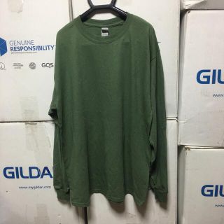 ギルタン(GILDAN)のGILDANギルダン☆ロンT長袖無地Tシャツ☆ミリタリーグリーン★2XLサイズ(Tシャツ/カットソー(七分/長袖))