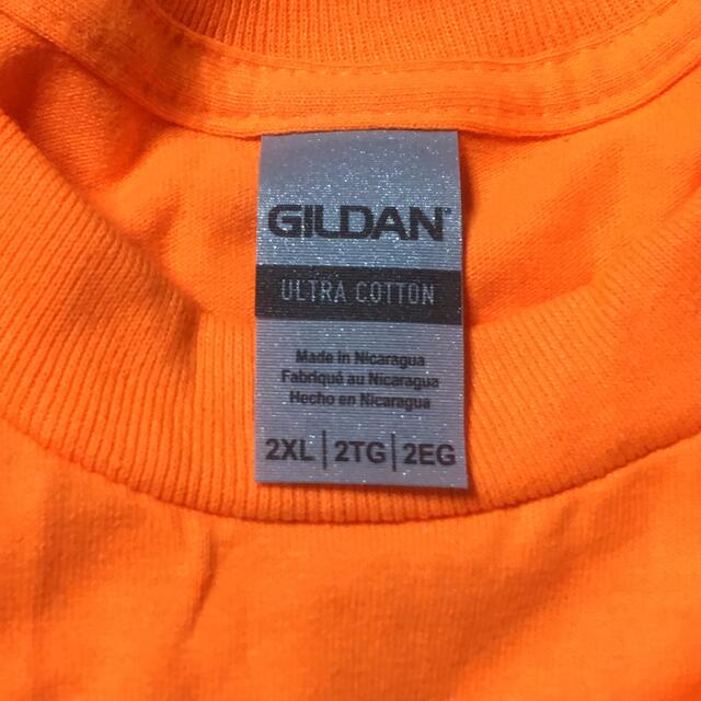 GILDAN(ギルタン)のGILDANギルダン☆ロンT★長袖無地Tシャツ★ネオンオレンジ★2XLサイズ メンズのトップス(Tシャツ/カットソー(七分/長袖))の商品写真