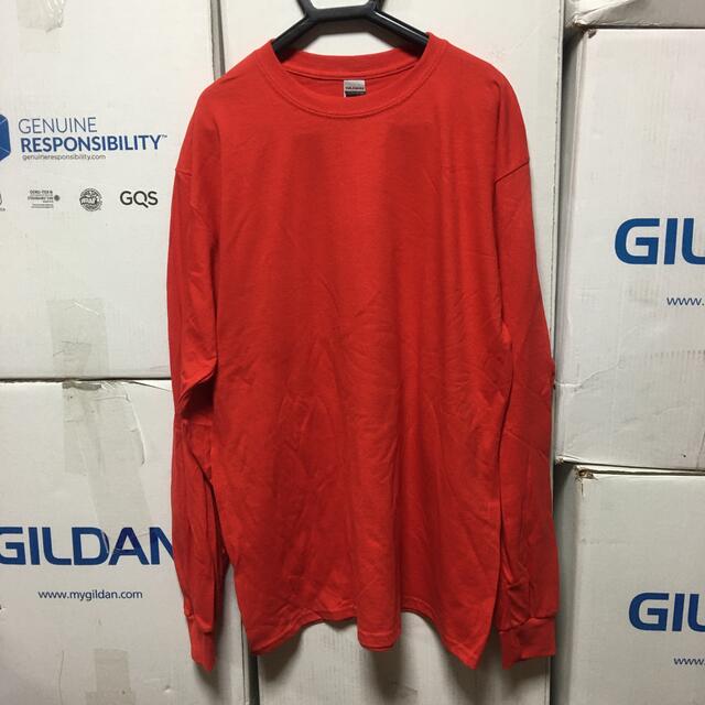 GILDAN(ギルタン)のGILDANギルダン☆ロンT☆長袖無地Tシャツ☆ポケット無し☆レッド2XLサイズ メンズのトップス(Tシャツ/カットソー(七分/長袖))の商品写真