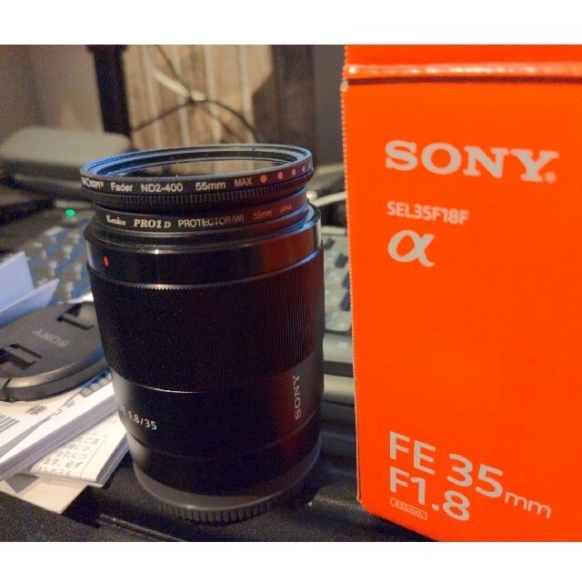 SONY(ソニー)のSONY FE35mm F1.8 SEL35 NDフィルター プロテクター付き スマホ/家電/カメラのカメラ(レンズ(単焦点))の商品写真