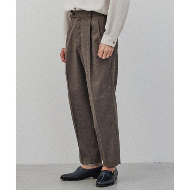 LIDNM  リドム　WOOL STRAIGHT SLACKS ブラウン　M   メンズのパンツ(スラックス)の商品写真