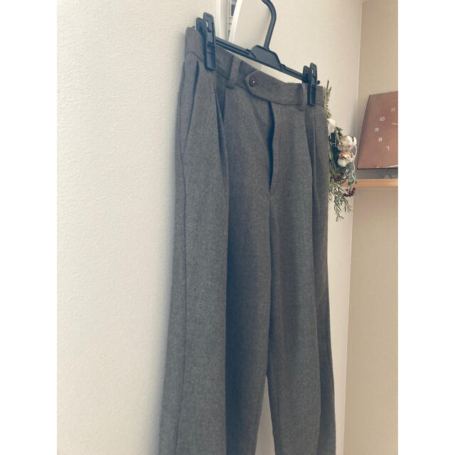 LIDNM  リドム　WOOL STRAIGHT SLACKS ブラウン　M   メンズのパンツ(スラックス)の商品写真