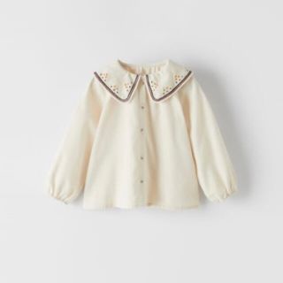 ザラキッズ(ZARA KIDS)の週末限定値下げ！【ZARA KIDS】刺繍入りコーデュロイブラウス(ブラウス)