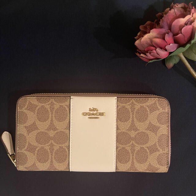 COACH 長財布 シグネチャー ラウンドファスナー coach コーチ 大容量 ...