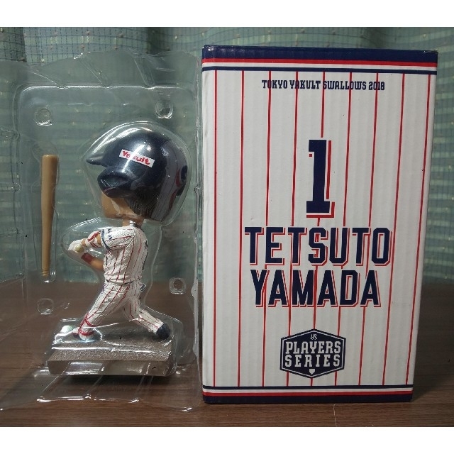 東京ヤクルトスワローズ(トウキョウヤクルトスワローズ)の【非売品】東京ヤクルトスワローズ 山田哲人選手 2018 ボブルヘッドフィギュア エンタメ/ホビーのタレントグッズ(スポーツ選手)の商品写真