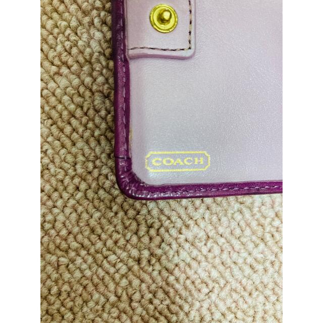 COACH(コーチ)の美品☆COACHコーチ☆   ミニ財布　2つ折り　袋付き レディースのファッション小物(財布)の商品写真