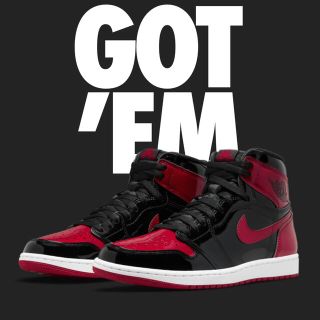 AIR JORDAN 1 RETRO HIGH OG PATENT BRED(スニーカー)